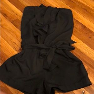 Express black strapless romper